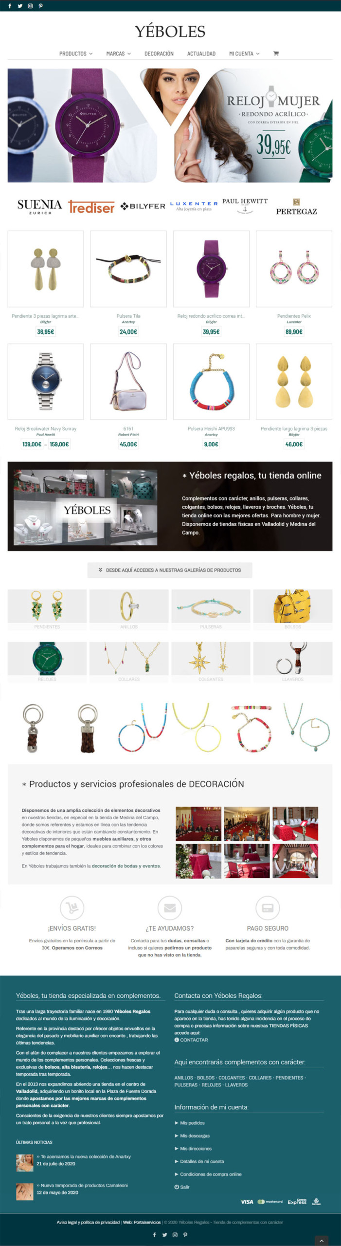 tienda e-commerce complementos