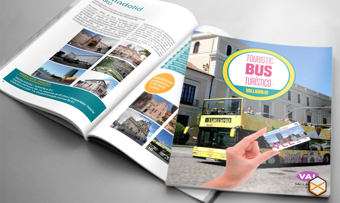 Folleto para el bus turístico de Valladolid