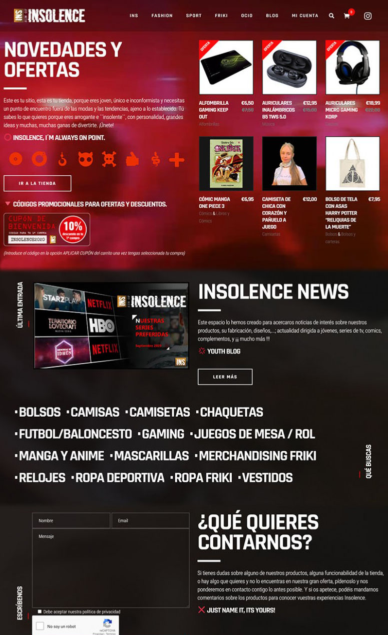 Para el home de insolence